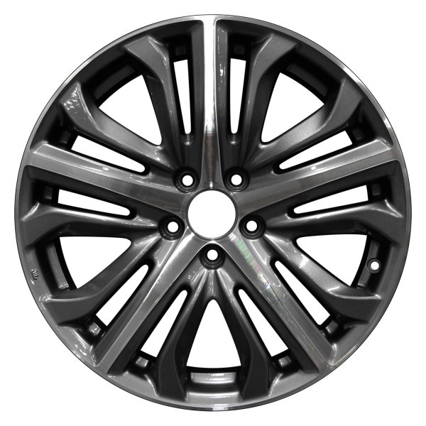 Perfection Wheel® - 19 x 8 15 Alternating-Spoke Bright Metallic Charcoal Machined Bright Alloy Factory Wheel (Refinished)