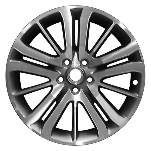 Perfection Wheel® - 20 x 9.5 5 W-Spoke Medium Metallic Charcoal Machined Bright Alloy Factory Wheel (Refinished)