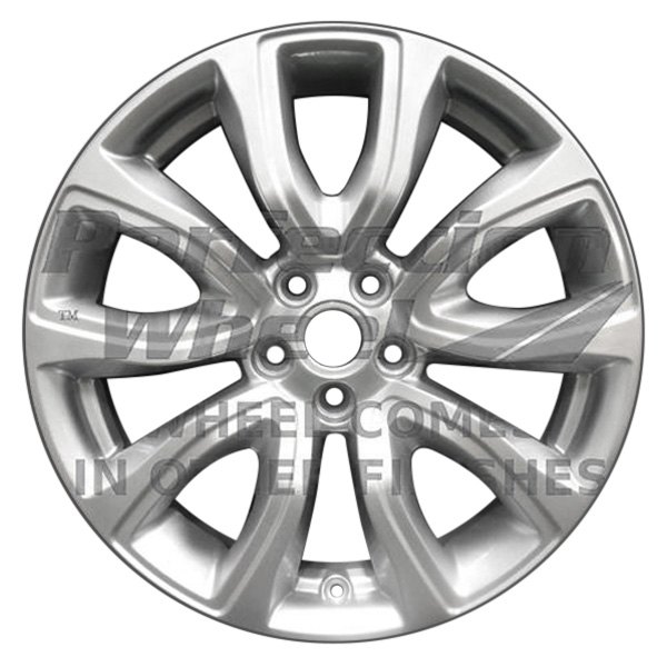 Perfection Wheel® - 18 x 8 5 V-Spoke Sparkle Silver Full Face Alloy Factory Wheel (Refinished)