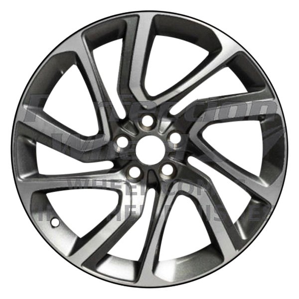 Perfection Wheel® - 21 x 9.5 10 Spiral-Spoke Medium Charcoal Machined Alloy Factory Wheel (Refinished)