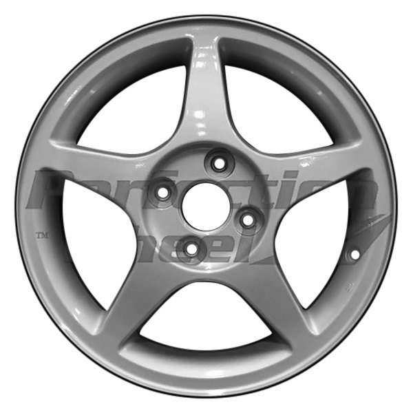 Perfection Wheel® - 15 x 5.5 5-Spoke Medium Silver Full Face Alloy Factory Wheel (Refinished)