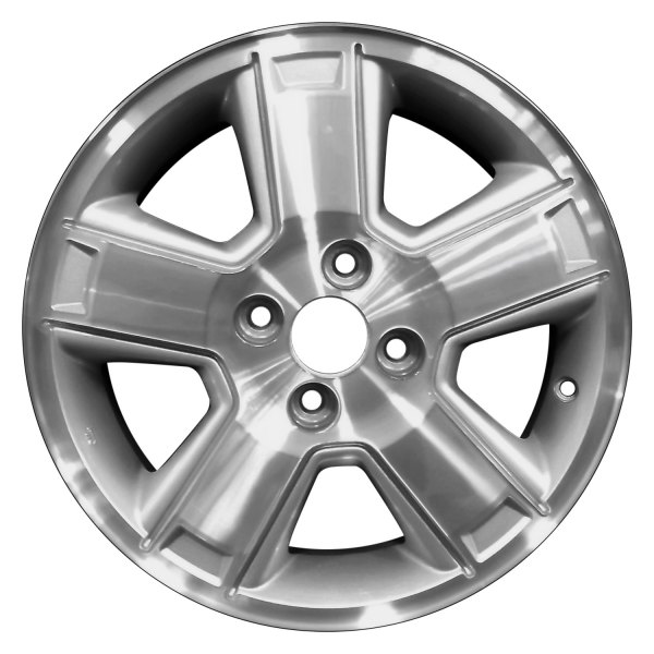 Perfection Wheel® - 15 x 6 5-Spoke Bright Sparkle Silver Machine Texture Alloy Factory Wheel (Refinished)