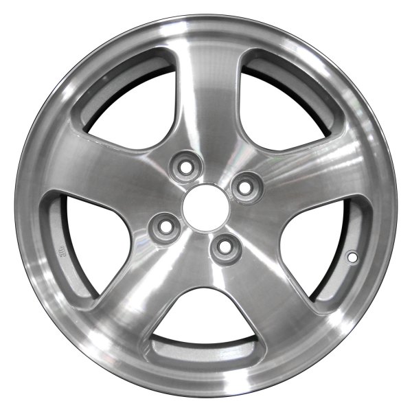 Perfection Wheel® - 15 x 6 5-Spoke Metallic Silver Machine Texture Alloy Factory Wheel (Refinished)