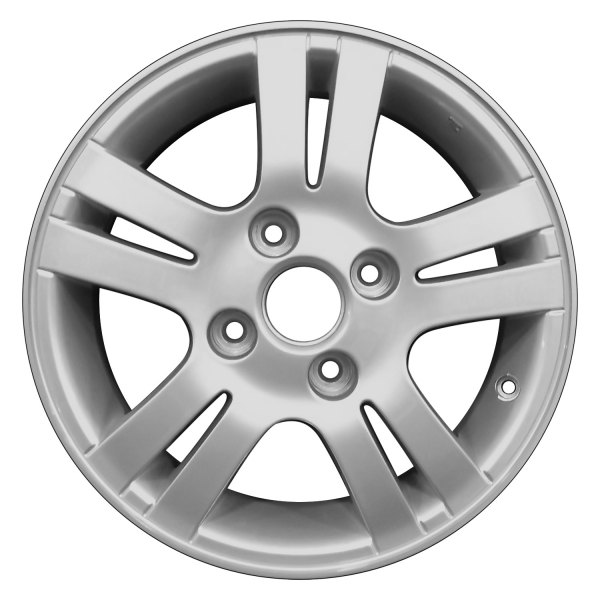 Perfection Wheel® - 15 x 6 Double 5-Spoke Medium Sparkle Silver Full Face Alloy Factory Wheel (Refinished)