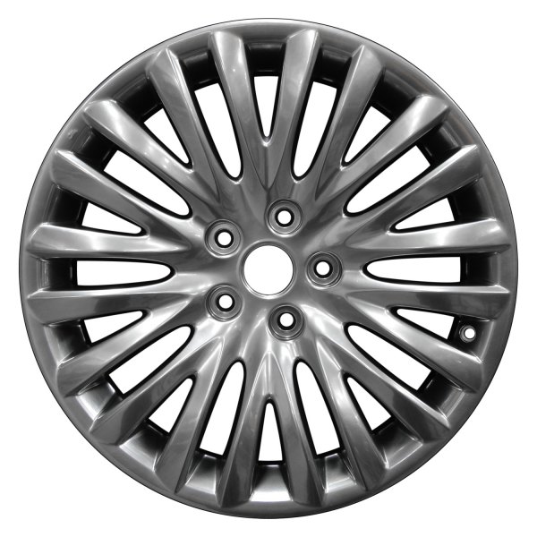Perfection Wheel® - 18 x 8 10 V-Spoke Hyper Bright Smoked Silver Full Face Alloy Factory Wheel (Refinished)