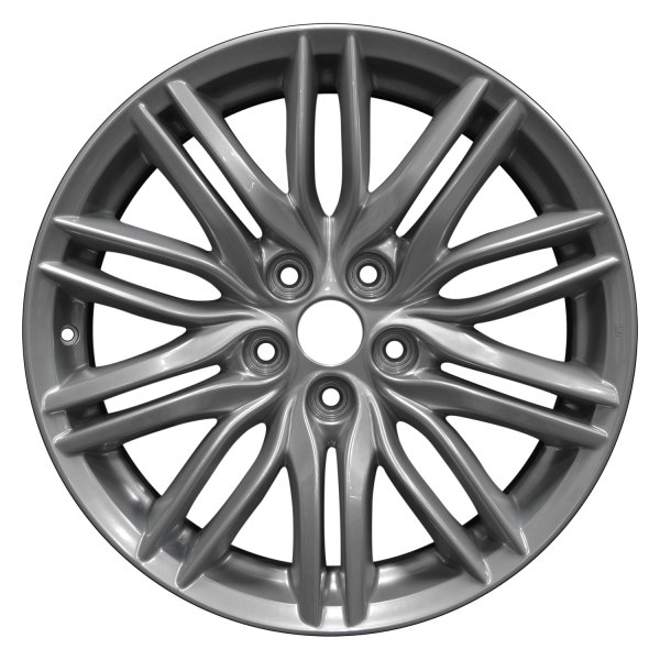 Perfection Wheel® - 18 x 8 10 Double I-Spoke Hyper Bright Mirror Silver Full Face Alloy Factory Wheel (Refinished)
