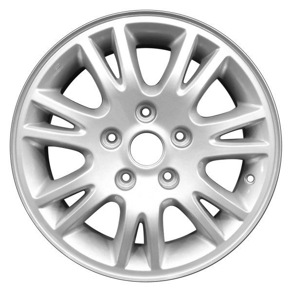 Perfection Wheel® - 15 x 6 7 V-Spoke Bright Sparkle Silver Full Face Alloy Factory Wheel (Refinished)