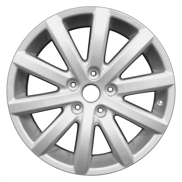 Perfection Wheel® - 17 x 6.5 10 I-Spoke Bright Medium Silver Full Face Alloy Factory Wheel (Refinished)