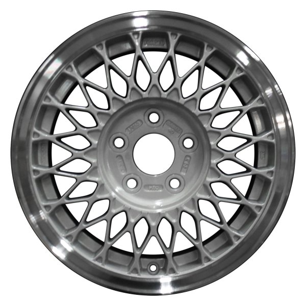 Perfection Wheel® - 15 x 6.5 20 Spider-Spoke Bright Fine Silver Flange Cut Texture Alloy Factory Wheel (Refinished)