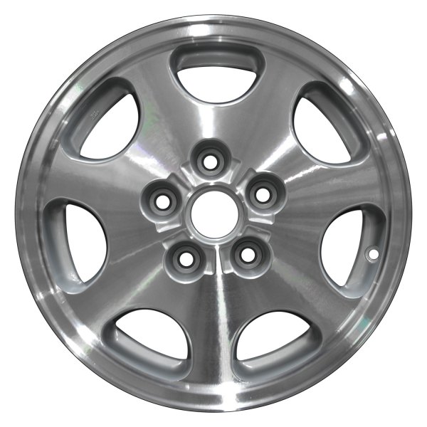 Perfection Wheel® - 15 x 6.5 7-Slot Fine Metallic Silver Machined Alloy Factory Wheel (Refinished)