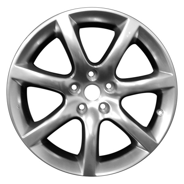 Perfection Wheel® - 18 x 8 7 I-Spoke Hyper Bright Smoked Silver Full Face Alloy Factory Wheel (Refinished)
