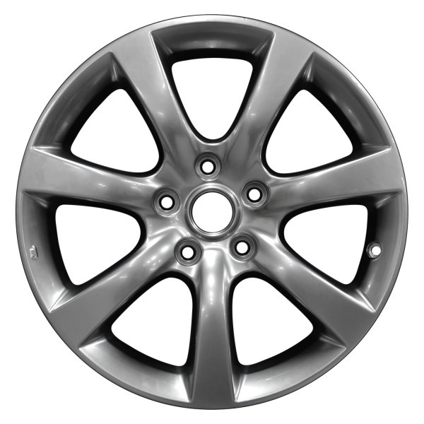 Perfection Wheel® - 17 x 7 7 I-Spoke Hyper Bright Smoked Silver Full Face Bright Alloy Factory Wheel (Refinished)