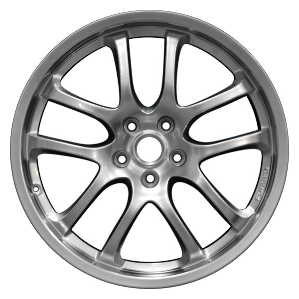 Perfection Wheel® - 19 x 8 5 V-Spoke Hyper Bright Smoked Silver Full Face Bright Alloy Factory Wheel (Refinished)