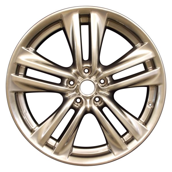 Perfection Wheel® - 19 x 8.5 Double 5-Spoke Hyper Bright Smoked Silver Full Face Alloy Factory Wheel (Refinished)
