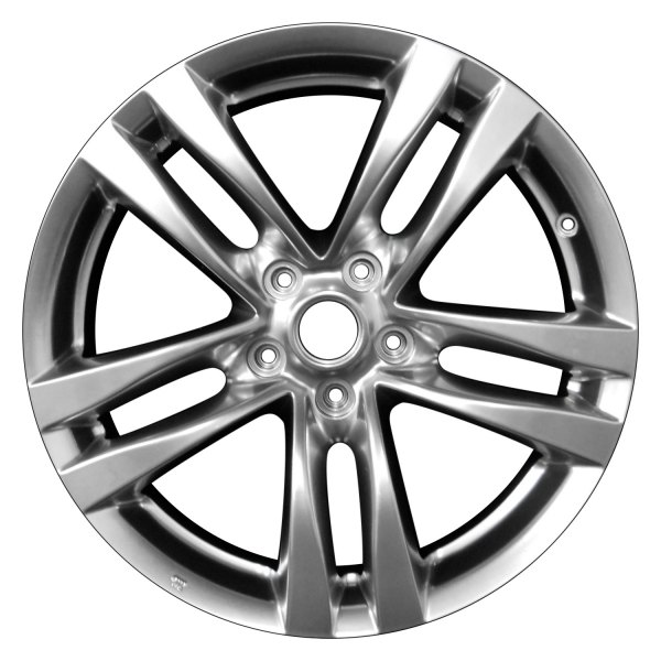 Perfection Wheel® - 18 x 8 Double 5-Spoke Hyper Bright Smoked Silver Full Face Alloy Factory Wheel (Refinished)