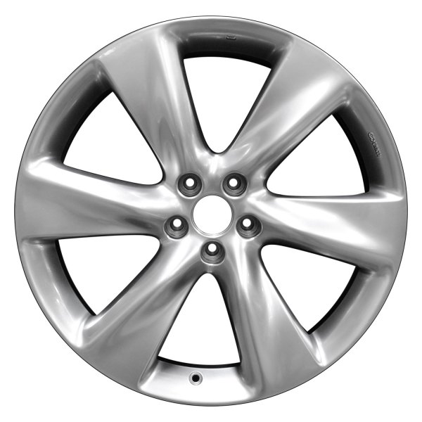 Perfection Wheel® - 21 x 9.5 6 Turbine-Spoke Hyper Bright Smoked Silver Full Face Bright Alloy Factory Wheel (Refinished)