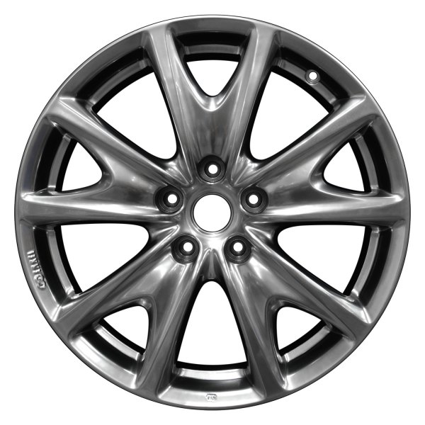 Perfection Wheel® - 18 x 7.5 5 Y-Spoke Hyper Bright Smoked Silver Full Face Bright Alloy Factory Wheel (Refinished)