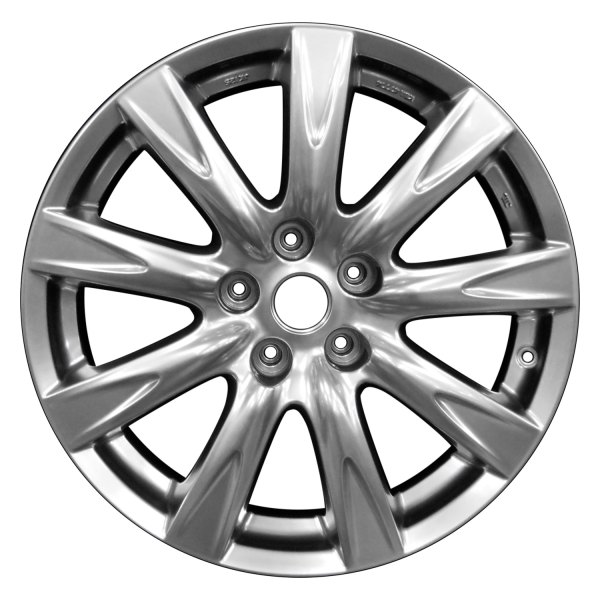 Perfection Wheel® - 18 x 8 9 I-Spoke Hyper Bright Smoked Silver Full Face Alloy Factory Wheel (Refinished)