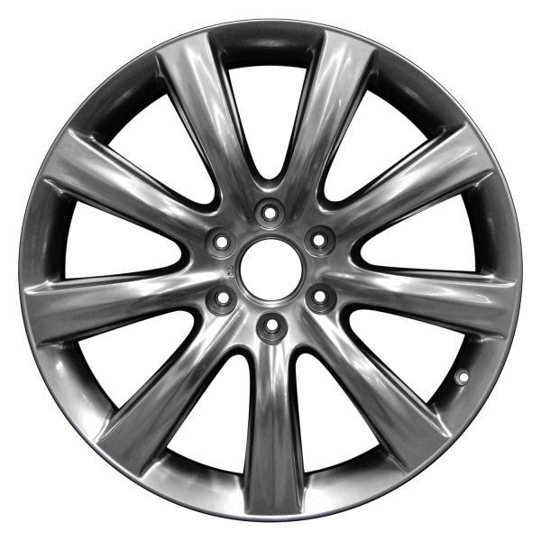 Perfection Wheel® - 22 x 8 9 I-Spoke Hyper Bright Smoked Silver Full Face Bright Alloy Factory Wheel (Refinished)