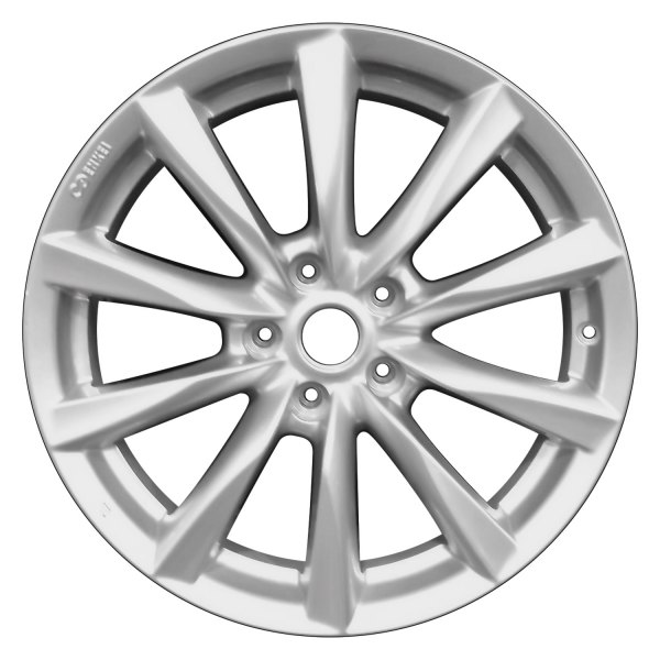 Perfection Wheel® - 18 x 8 5 V-Spoke Sparkle Silver Alloy Factory Wheel (Refinished)
