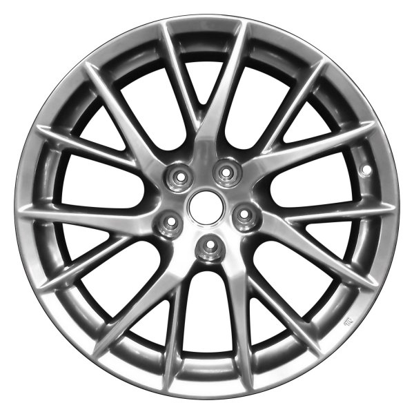 Perfection Wheel® - 19 x 8.5 7 Y-Spoke Hyper Dark Smoked Silver Full Face Alloy Factory Wheel (Refinished)