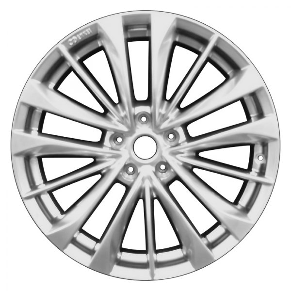 Perfection Wheel® - 19 x 8.5 5 W-Spoke Hyper Bright Smoked Silver Full Face Alloy Factory Wheel (Refinished)
