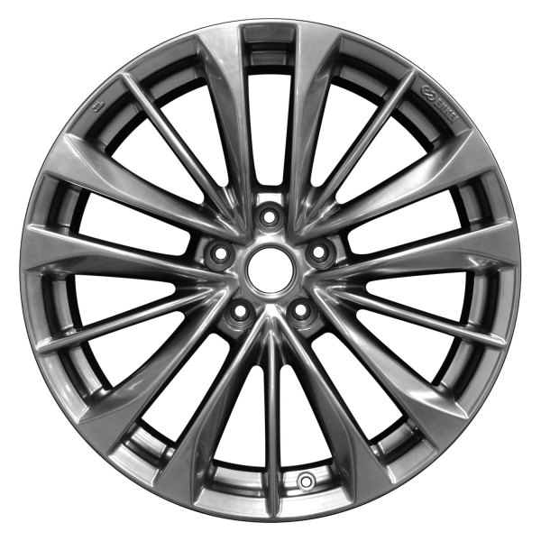 Perfection Wheel® - 19 x 9 5 W-Spoke Hyper Bright Smoked Silver Full Face Alloy Factory Wheel (Refinished)