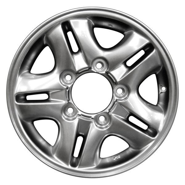 Perfection Wheel® - 16 x 8 Double 5-Spoke Hyper Dark Smoked Silver Full Face Alloy Factory Wheel (Refinished)