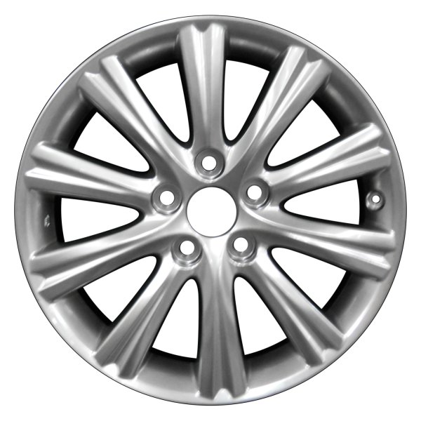 Perfection Wheel® - 17 x 7 10 I-Spoke Hyper Bright Smoked Silver Full Face Alloy Factory Wheel (Refinished)