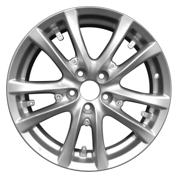 Perfection Wheel® - 18 x 8 Triple 5-Spoke Bright Medium Silver Full Face Alloy Factory Wheel (Refinished)