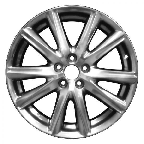 Perfection Wheel® - 19 x 8 5 V-Spoke Hyper Dark Smoked Silver Full Face Alloy Factory Wheel (Refinished)