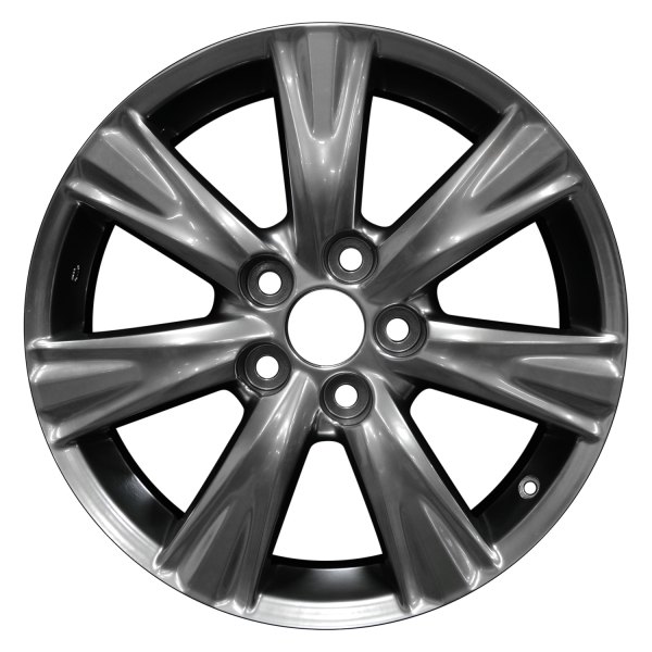 Perfection Wheel® - 17 x 7.5 7 I-Spoke Hyper Bright Smoked Silver Full Face Bright Alloy Factory Wheel (Refinished)