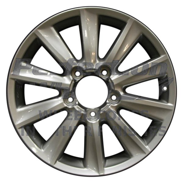 Perfection Wheel® - 20 x 8.5 10 Turbine-Spoke Metallic Hyper Bright Silver Full Face Alloy Factory Wheel (Refinished)