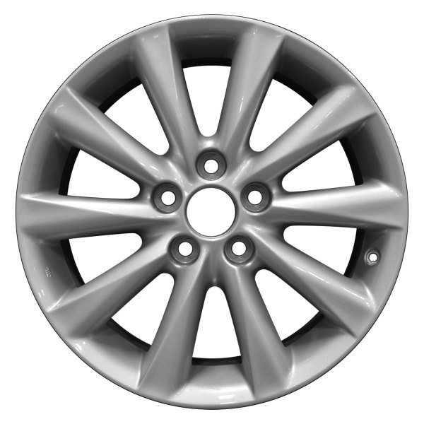 Perfection Wheel® - 17 x 8 10 Turbine-Spoke Bright Fine Metallic Silver Full Face Alloy Factory Wheel (Refinished)