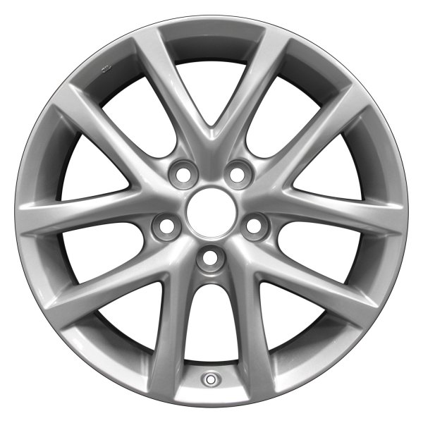 Perfection Wheel® - 17 x 8 5 V-Spoke Hyper Dark Smoked Silver Full Face Alloy Factory Wheel (Refinished)