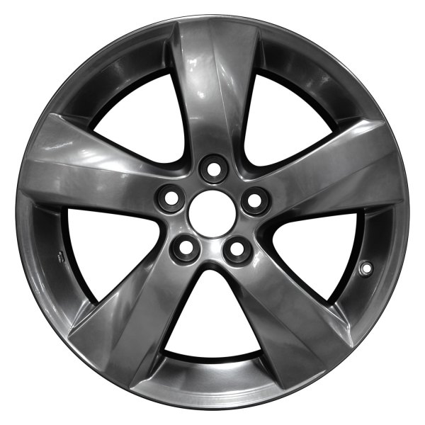 Perfection Wheel® - 18 x 8.5 5 Turbine-Spoke Hyper Bright Smoked Silver Full Face Alloy Factory Wheel (Refinished)