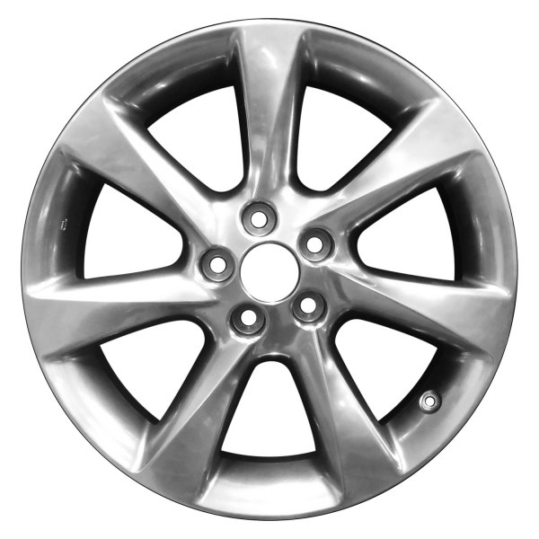 Perfection Wheel® - 19 x 7.5 7 Turbine-Spoke Hyper Bright Smoked Silver Full Face Alloy Factory Wheel (Refinished)