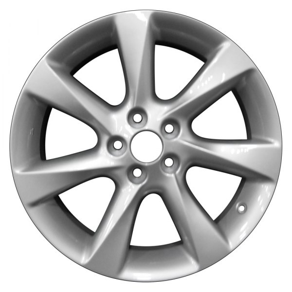 Perfection Wheel® - 19 x 7.5 7 Turbine-Spoke Bright Fine Silver Full Face Alloy Factory Wheel (Refinished)
