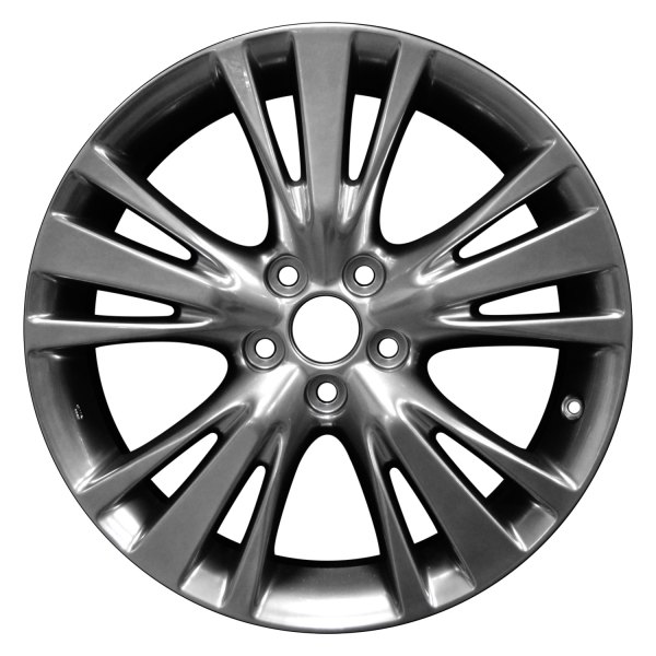 Perfection Wheel® - 19 x 7.5 Triple 5-Spoke Hyper Bright Smoked Silver Full Face Alloy Factory Wheel (Refinished)