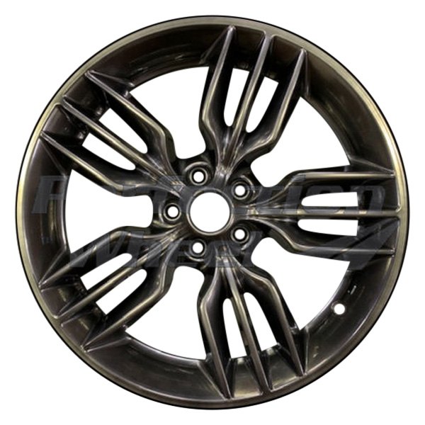 Perfection Wheel® - 17 x 7 Triple 5-Spoke Hyper Dark Smoked Silver Full Face Alloy Factory Wheel (Refinished)