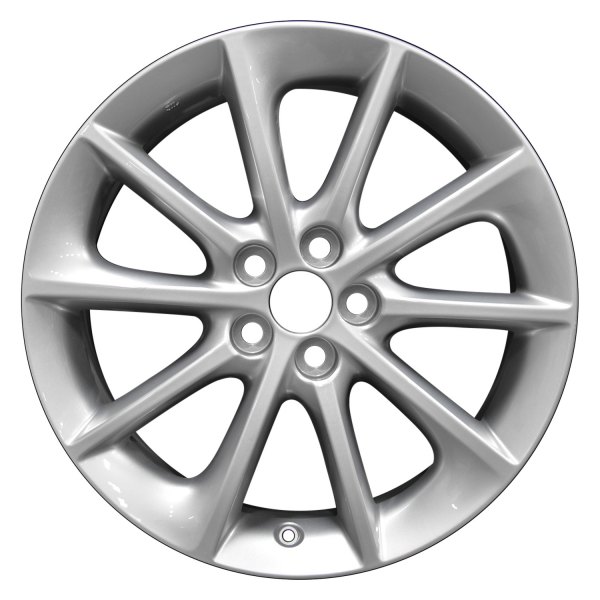 Perfection Wheel® - 17 x 7 10 Spiral-Spoke Fine Bright Silver Full Face Alloy Factory Wheel (Refinished)