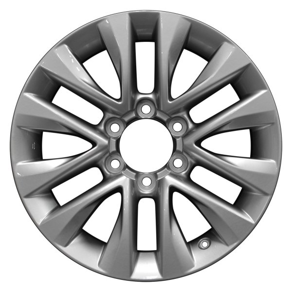 Perfection Wheel® - 18 x 7.5 6 V-Spoke Hyper Bright Smoked Silver Full Face Alloy Factory Wheel (Refinished)