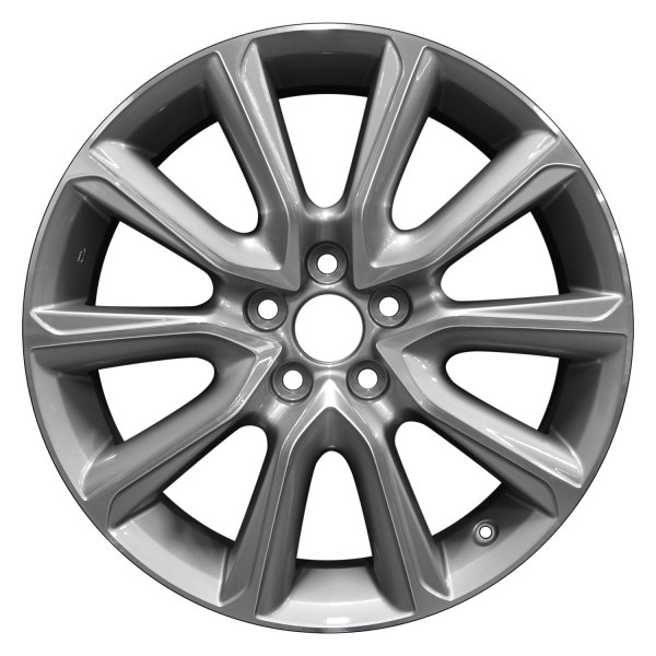 Perfection Wheel® - 19 x 8 5 V-Spoke Fine Metallic Silver Machined Bright Alloy Factory Wheel (Refinished)
