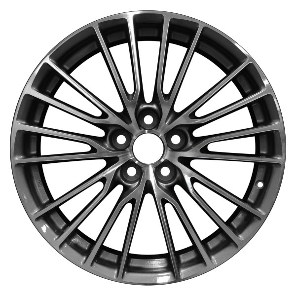 Perfection Wheel® - 19 x 9.5 10 V-Spoke Medium Charcoal Machined Bright Alloy Factory Wheel (Refinished)