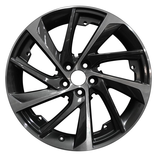 Perfection Wheel® - 20 x 8 10 Spiral-Spoke Dark Charcoal Machined Alloy Factory Wheel (Refinished)