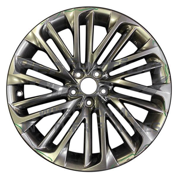 Perfection Wheel® - 20 x 8 20 Spiral-Spoke Hyper Smoked Silver Full Face Bright Alloy Factory Wheel (Refinished)