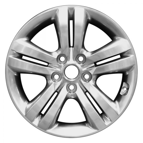 Perfection Wheel® - 17 x 6.5 Double 5-Spoke Hyper Bright Smoked Silver Full Face Bright Alloy Factory Wheel (Refinished)
