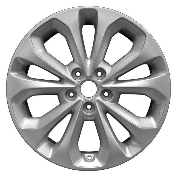 Perfection Wheel® - 18 x 7.5 10-Slot Medium Sparkle Silver Full Face Alloy Factory Wheel (Refinished)