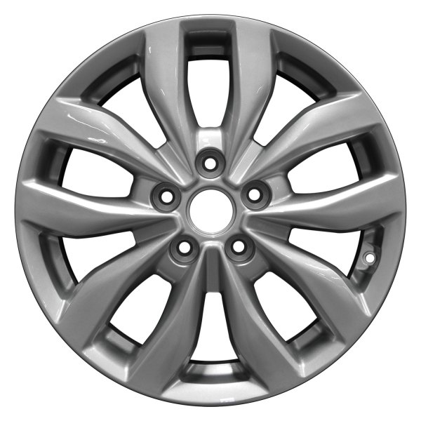 Perfection Wheel® - 17 x 6.5 5 V-Spoke Medium Sparkle Silver Full Face Alloy Factory Wheel (Refinished)