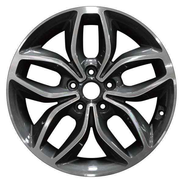 Perfection Wheel® - 18 x 7.5 Double 5-Spoke Carbon Gray Machined Bright Alloy Factory Wheel (Refinished)